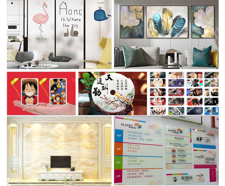 各種材質(zhì)uv打印效果圖片